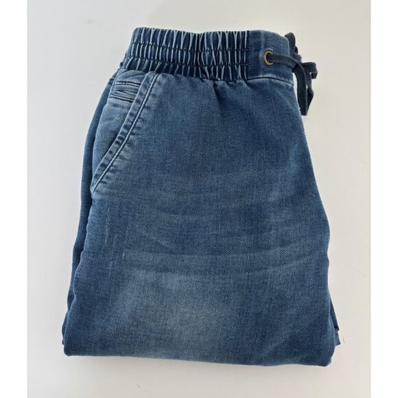 Y2k Jeans Medium Jogger High Waisted Med Wash Distressed Athleisure Streetwear - Picture 9 of 16